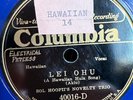 SOL HOOPII'S NOVELTY TRIO COLUMBIA 40016 HAWAIIAN 78 rpm E BLUE WAX  *HEAR*