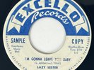LAZY LESTER I'm Gonna Leave You Baby Excello Blues R&B Promo 45 Hear