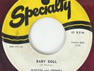 MARVIN AND JOHNNY Baby Doll Specialty R&B Blues RED WAX 45 HEAR
