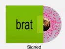CHARLI XCX Brat PERSONALLY Signed  sleeve Clear Pink Splatter Vinyl LP PRESALE