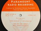 PARAMOUNT RADIO RECORDING CH-896 spot announcements ACE IN THE HOLE Kirk Douglas