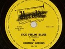 LIGHTNIN’ HOPKINS: Sick Feelin’ Blues US Herald H-436 Rare 78 Hear