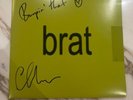 Charli XCX - BRAT  SIGNED Clear Pink Splattered VINYL LP w/ HANDWRITTEN LYRIC
