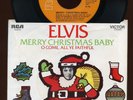 Rare Elvis Presley 45 & Picture Sleeve - Merry Christmas Baby - RCA # 74-0572