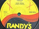 DENNIS BROWN Cheater TOMMY MCCOOK Harvest In East RANDYS RAN526 1972 Vinyl EX