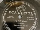 Glenn Miller 78 RPM In the Mood RCA Victor 20-4086, nice copy, plays very well
