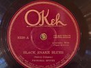 Okeh 8338 Victoria Spivey BLACK SNAKE BLUES  great  78pm  BLUES  E-/EE-  1st