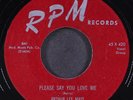 ARTHUR LEE MAYE & CROWNS: please say you love me / cool lovin' RPM 7