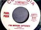 northern soul Paul Peek I'm movin uptown PROMO EX condition