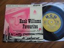 HANK WILLIAMS - FAVOURITES EP - MGM EP 757 / 1961 EX+
