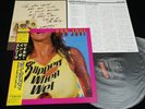 BON JOVI - SLIPPERY WHEN WET - w/message card JAPAN VINYL LP OBI 28PP-1025