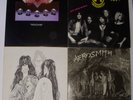 4 Vinyl LPs Aerosmith Get Your Wings Rocks Draw the Line Night Ruts Play Tested