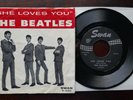 THE BEATLES ORIGINAL 45 ' SHE LOVES YOU ' WITH RARE P/S - SWAN - U.S.A - EX