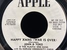 JOHN LENNON Happy Xmas (War Is Over) Rare White Label Promo 7