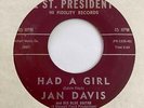 Mod Popcorn/Doo Wop 45 JAN DAVIS Had A Girl/Blue Guitar 1 St. President RARE mp3