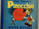 1940 WALT DISNEY'S PINOCCHIO Victor 3-disc 78 rpm soundtrack album CLIFF EDWARDS
