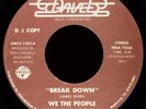 WE THE PEOPLE Break Down 45 Davel Music Rare 1970s Funk Breaks Promo