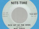 MAC DAVIS (1ST 45, 1962) ON NITE-TIME - 