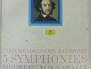 4 Vinyl Records - Felix Mendelssohn Bartholdy - 5 Symphonies - Karajan - INT
