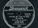 78tk-vocal-BRUNSWICK 7821-Alice Faye-I've got my love to keep me warm/Goodnight