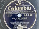 78 RPM FRANK SINATRA - Life is so peculiar - Nonetheless - COLUMBIA DB 2790