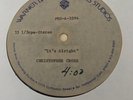 CHRISTOPHER CROSS- IT'S ALRIGHT, , RARE 12