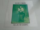 Julian Lennon TOO LATE FOR GOODBYES 1984 UK 12