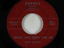 Rockabilly 45 - Don's Rockers - You're Just Right For Me - Donroc - rare