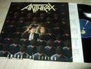 ANTHRAX : AMONG THE LIVING LP 1987 ISLAND GERMANY +OIS