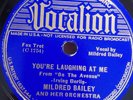 78RPM Vocalion 3456 Mildred Bailey - Where Are You?/ You're Laughing at Me, VV+V