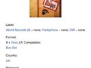 Beatles Recod Box 8 Lps 129 Songs from Liverpool NM/NM 1980