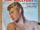 Rare EP Johnny Hallyday  Pochette PAPIER Sans Rabats imp SPP Louvier Label BLEU