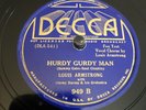 Decca 78 RPM Louis Armstrong - Hurdy Gurdy Man 949 E-
