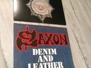 SAXON 1981 Denim And Leather 1982 Strong Arm Of The Law vinyl albums