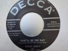 BUDDY HOLLY THAT'LL BE THE DAY / ROCK AROUND WITH OLLIE VEE DECCA U.S RP NM