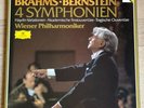 BRAHMS Complete 4 Symphonies LEONARD BERNSTEIN ED1 DGG DIGITAL 4LP Box MINT