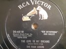 FOUR LOVERS-The Girl In My Dreams (78) VG+ 1956 Frankie Valli 4 Seasons RCA 6518