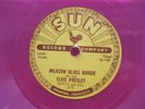 ELVIS PRESLEY 78 RPM MILKCOW BLUES BOOGIE / YOU'RE A HEARTBREAKER PINK VINYL SUN