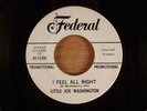 Little Joe Washington I Feel All Right/Bossa Nova And Grits Promo RARE  Mod R&B