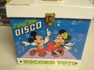 Vintage Walt Disney Mickey Mouse Disco 45 Record Tote Case w/ 11 Kids Records
