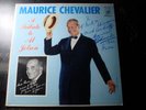 SIGNED AUTOGRAPHED MAURICE CHEVALIER A TRIBUTE TO AL JOLSON LP RECORD