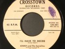 KENNY & SOCIALITES: i'll have to decide / the king tut rock CROSSTOWN 7