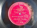 G&T 78rpm Red Label. Maria Galvany & Titta Ruffo. Rigoletto 