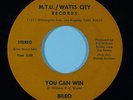 70s Soul 45 BILEO You Can Win/Let's Go on MTU/Watts City VG++