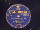 JAZZ TED WEEMS ORCH Ten Yards To Go RB COLUMBIA 2956  EE+   A-1 Stampers