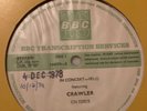 Crawler In Concert 185 BBC Transcription LP Vinyl Record Live Disc 1978