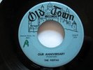 THE FIESTAS 45 I'm Your Slave / Our Anniversary OLD TOWN Doo Wop VG++ #3437