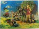Vintage Stereo 3D Soviet Vinyl Musical Postcard  - Town Musicians of Bremen 1983