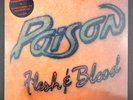 Poison • Flesh & Blood • Original 1990 UK Press vinyl record LP EX