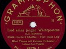 LILI MARLEEN (LIED EINES JUNGEN WACHTPOSTENS) - Lilli Marlen Marlene 78rpm